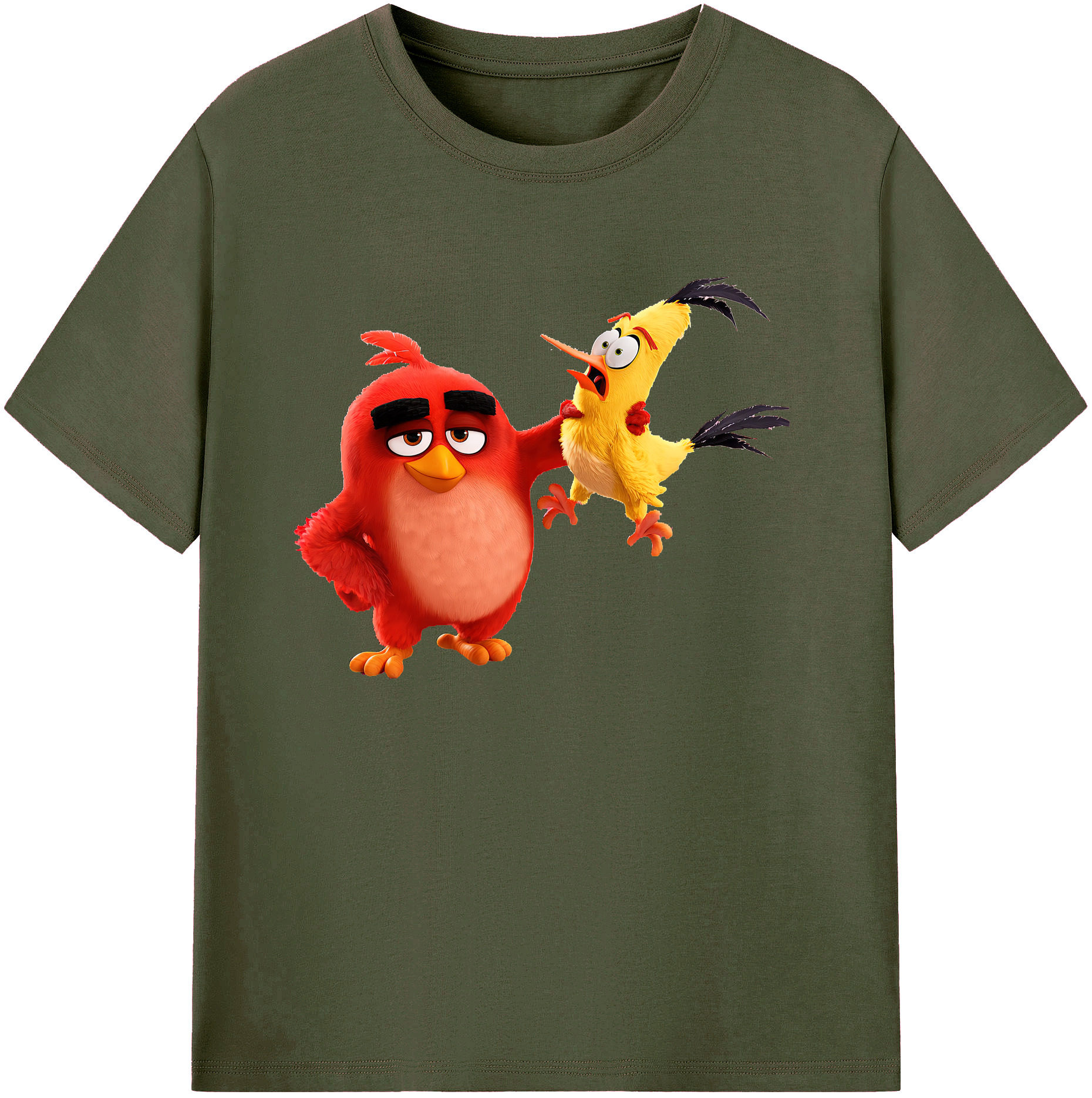 （画像用） Angry Birds アングリーバード 綿100％ メンズ半袖Tシャツ｜肌触りやわらか＆通気性